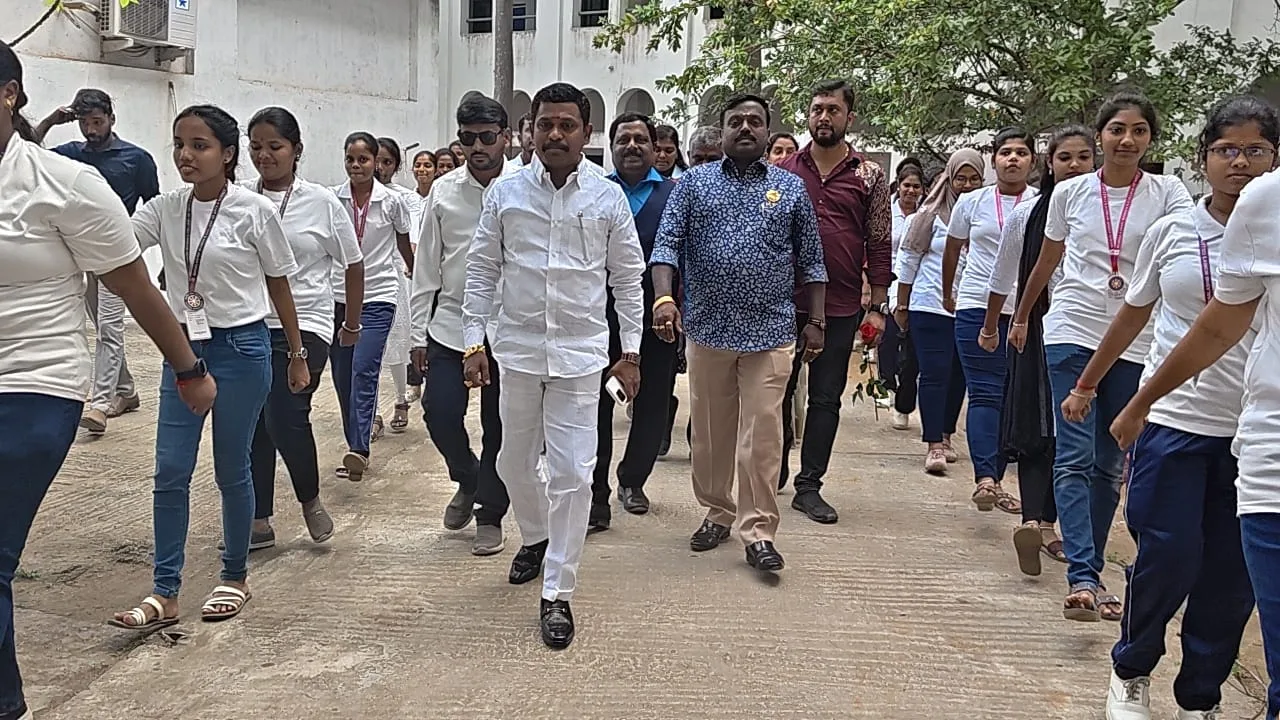 Campus walk with students